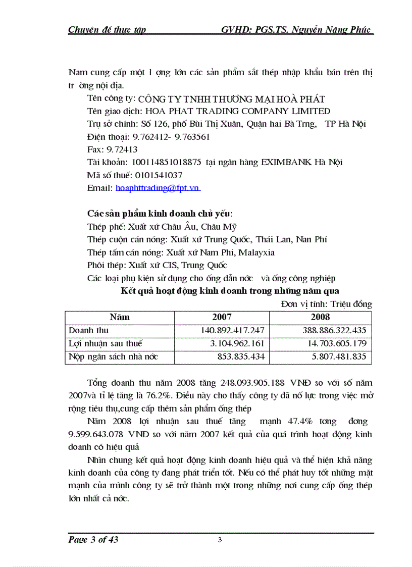 image for page Kế toán bán hàng và xác định kết quả bán hàng tại công ty TNHH thương mại Hoà Phát 1