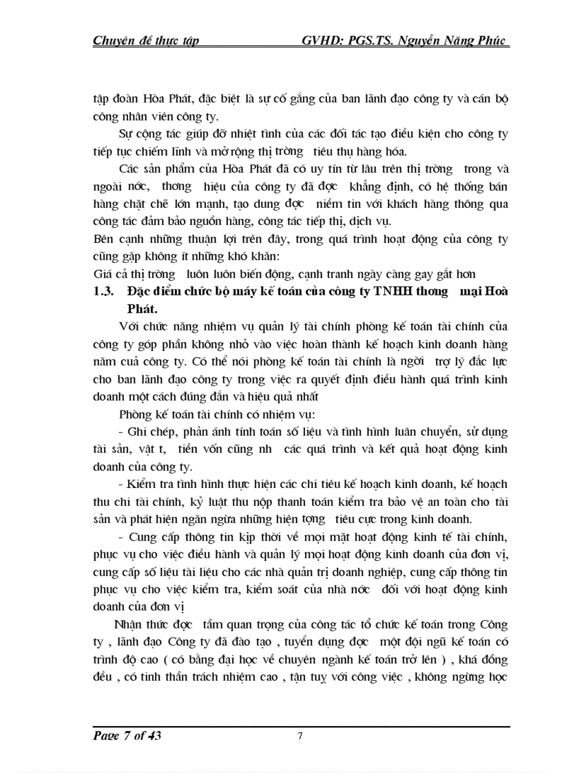 image for page Kế toán bán hàng và xác định kết quả bán hàng tại công ty TNHH thương mại Hoà Phát 1