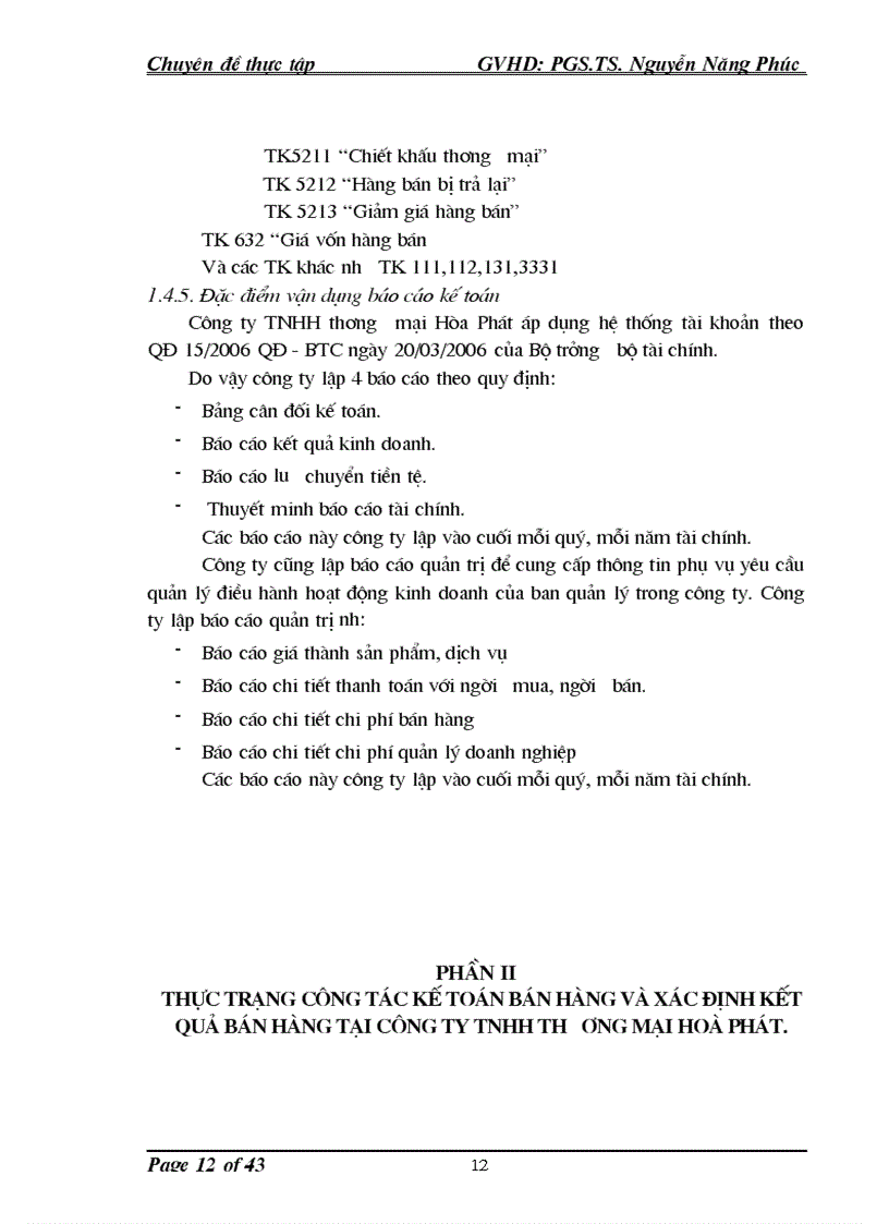 image for page Kế toán bán hàng và xác định kết quả bán hàng tại công ty TNHH thương mại Hoà Phát 1