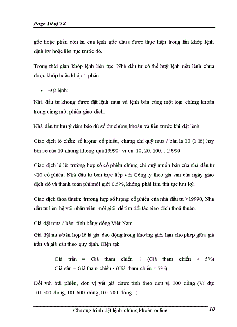 image for page Chương trình đặt lệnh chứng khoán online