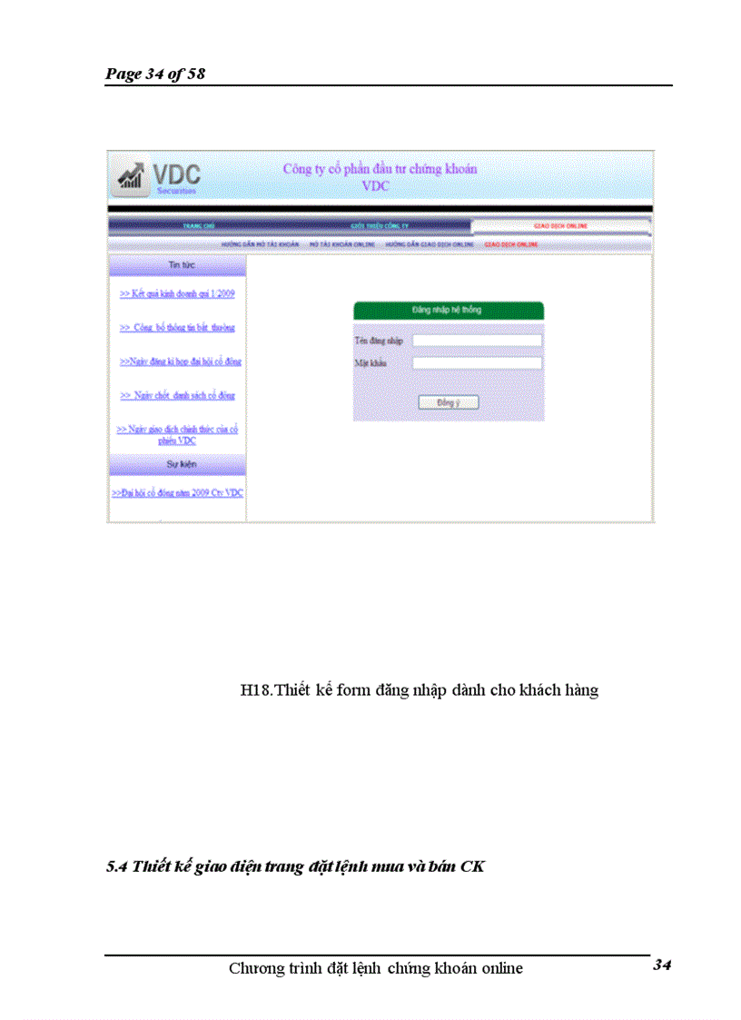 image for page Chương trình đặt lệnh chứng khoán online