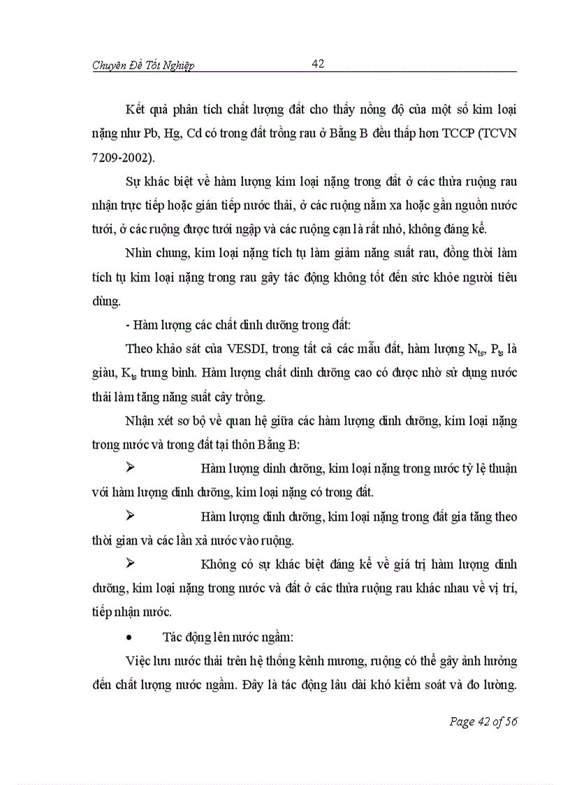 image for page Đánh giá hiệu quả của việc sử dụng nước thải từ sông Tô Lịch trong sản xuất rau tại thôn Bằng B Hoàng Liệt Hoàng Mai