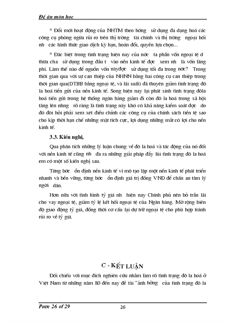 image for page Ảnh hưởng của tình trạng đô la hoá đối với nền kinh tế Việt Nam nguyên nhân và giải pháp khắc phục