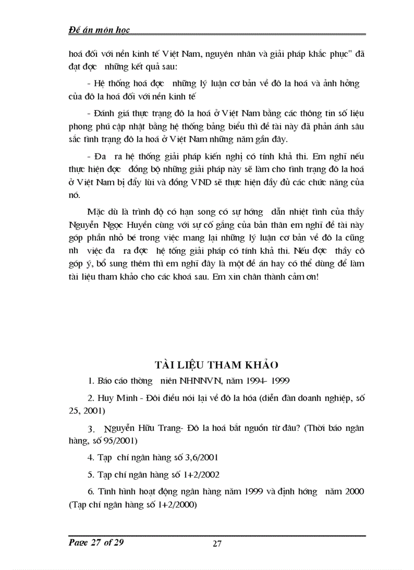 image for page Ảnh hưởng của tình trạng đô la hoá đối với nền kinh tế Việt Nam nguyên nhân và giải pháp khắc phục