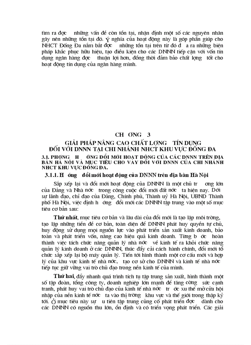 image for page Giải pháp nâng cao chất lượng tín dụng khi cho vay Doanh nghiệp Nhà nươớc tại Chi nhánh Ngân hàng Công thươơng Khu vực Đống Đa