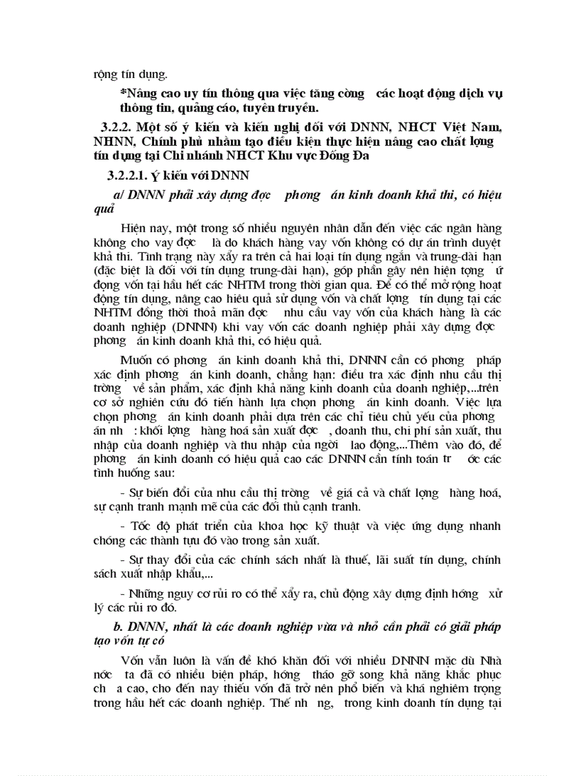 image for page Giải pháp nâng cao chất lượng tín dụng khi cho vay Doanh nghiệp Nhà nươớc tại Chi nhánh Ngân hàng Công thươơng Khu vực Đống Đa