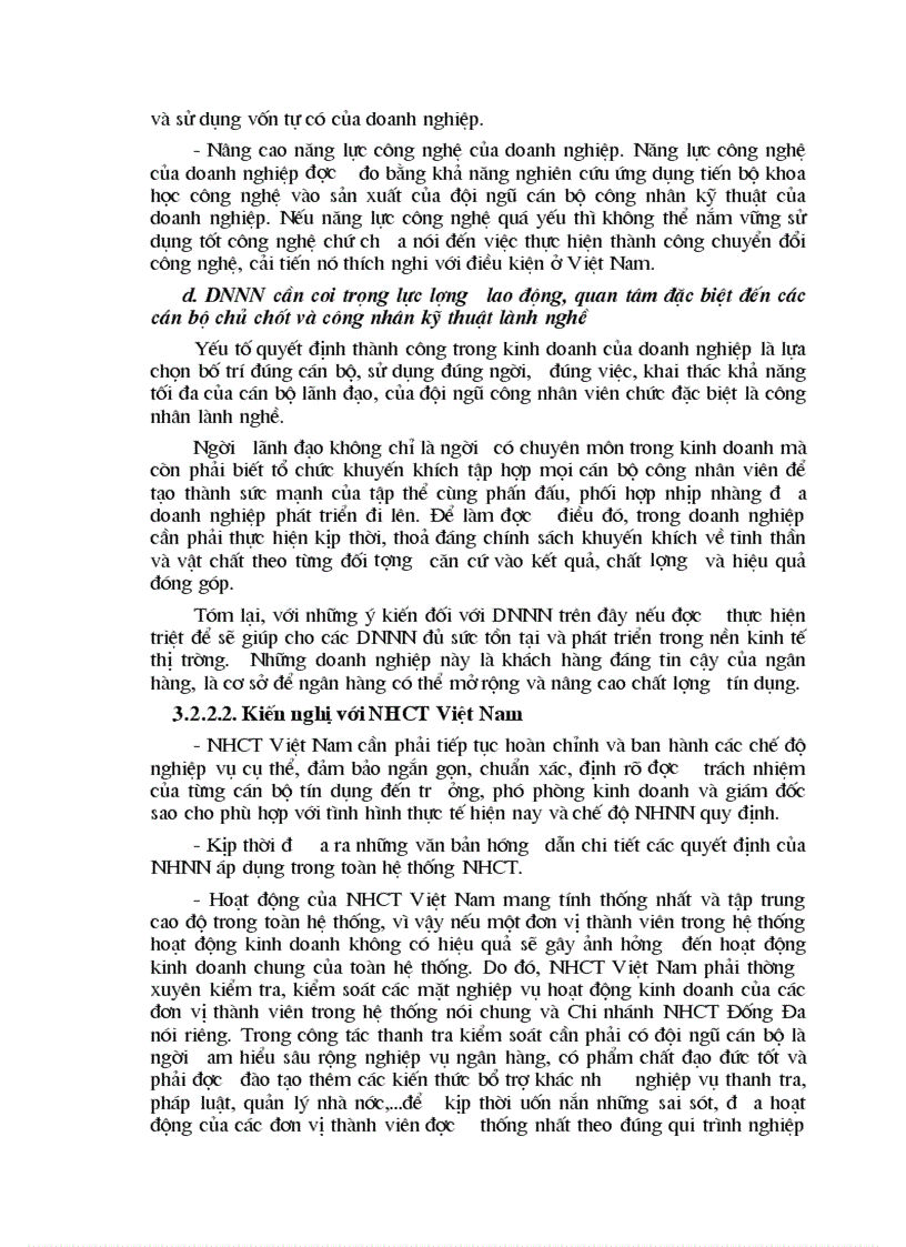 image for page Giải pháp nâng cao chất lượng tín dụng khi cho vay Doanh nghiệp Nhà nươớc tại Chi nhánh Ngân hàng Công thươơng Khu vực Đống Đa