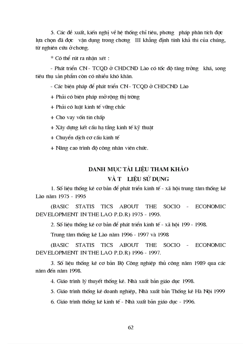 image for page Vận dụng một số phương pháp thống kê để phân tích tình hình phát triển công nghiệp thủ công ở CHDCND Lào giai đoạn 1985 1989 và dự báo giai đoạn 2002 2007