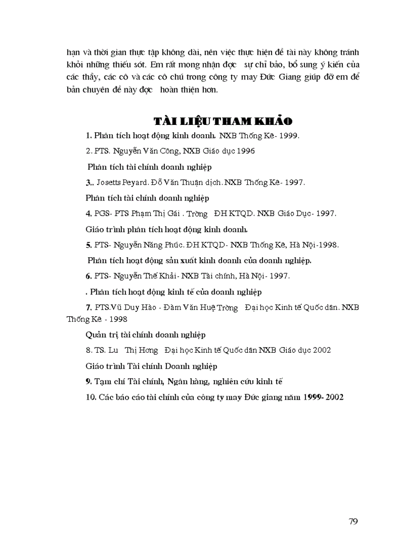 image for page Ứng dụng phương pháp tỷ số và so sánh vào phân tích tài chính tại công ty may Đức Giang