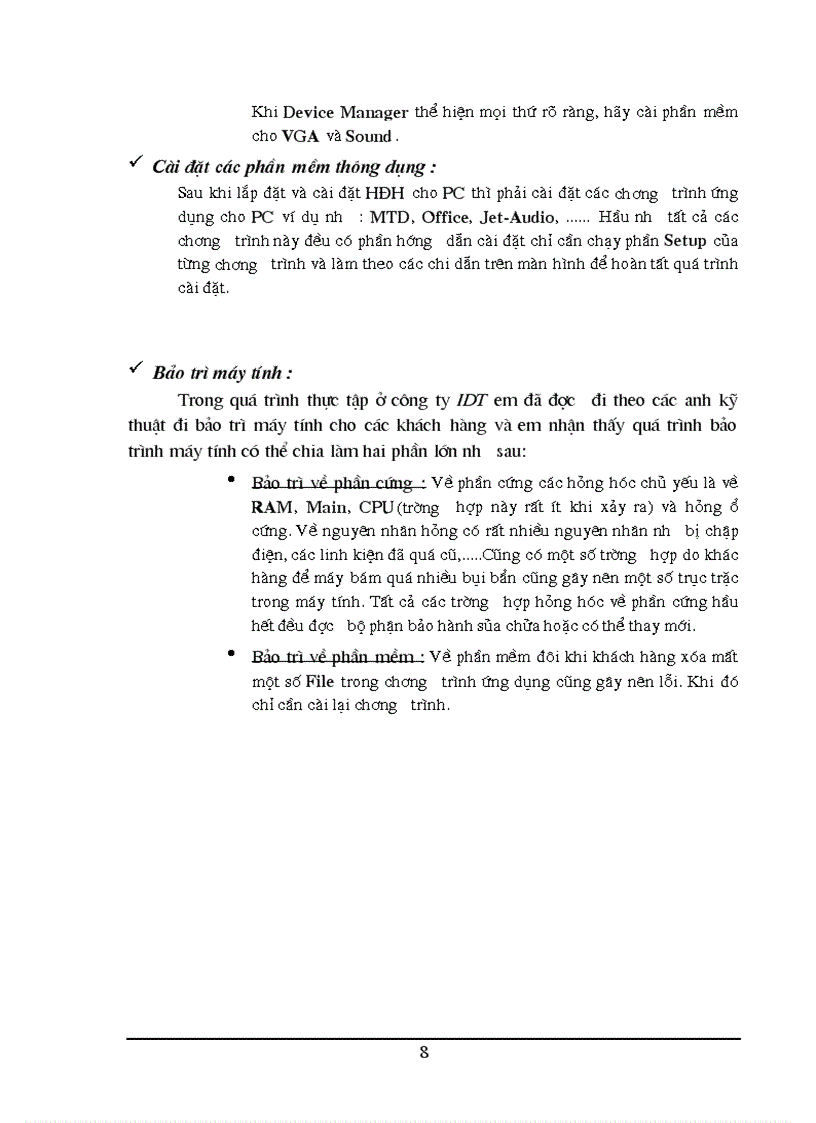 image for page Thực tập về nghiệp vụ lắp đặt bảo trì máy tính
