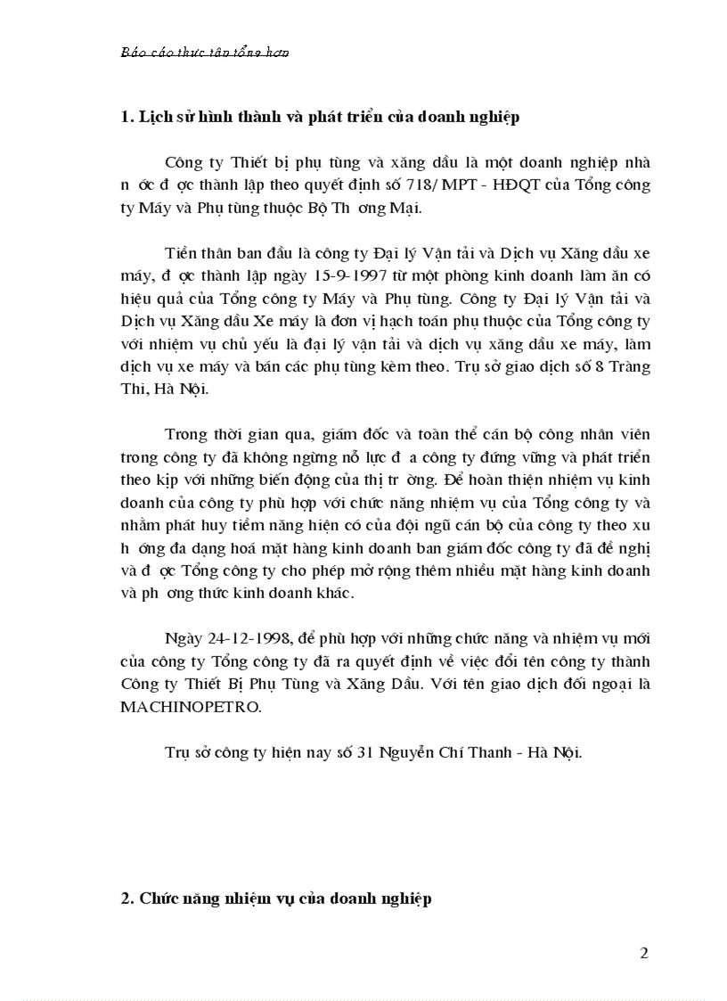 image for page Phân tích hoạt động kinh doanh của công ty Thiết bị phụ tùng và Xăng dầu