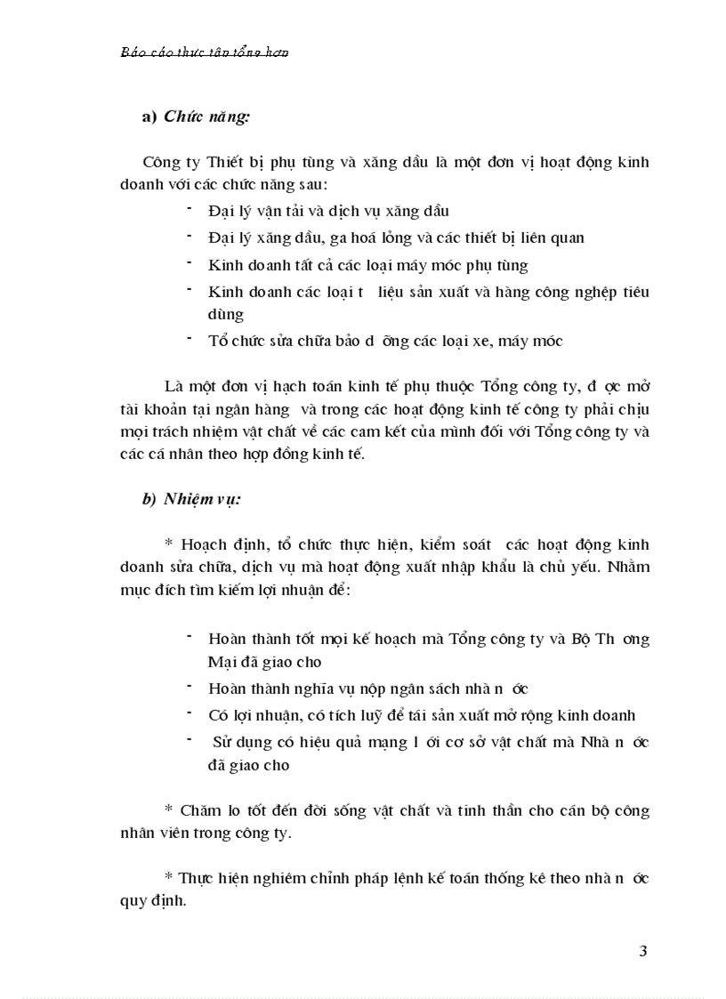 image for page Phân tích hoạt động kinh doanh của công ty Thiết bị phụ tùng và Xăng dầu