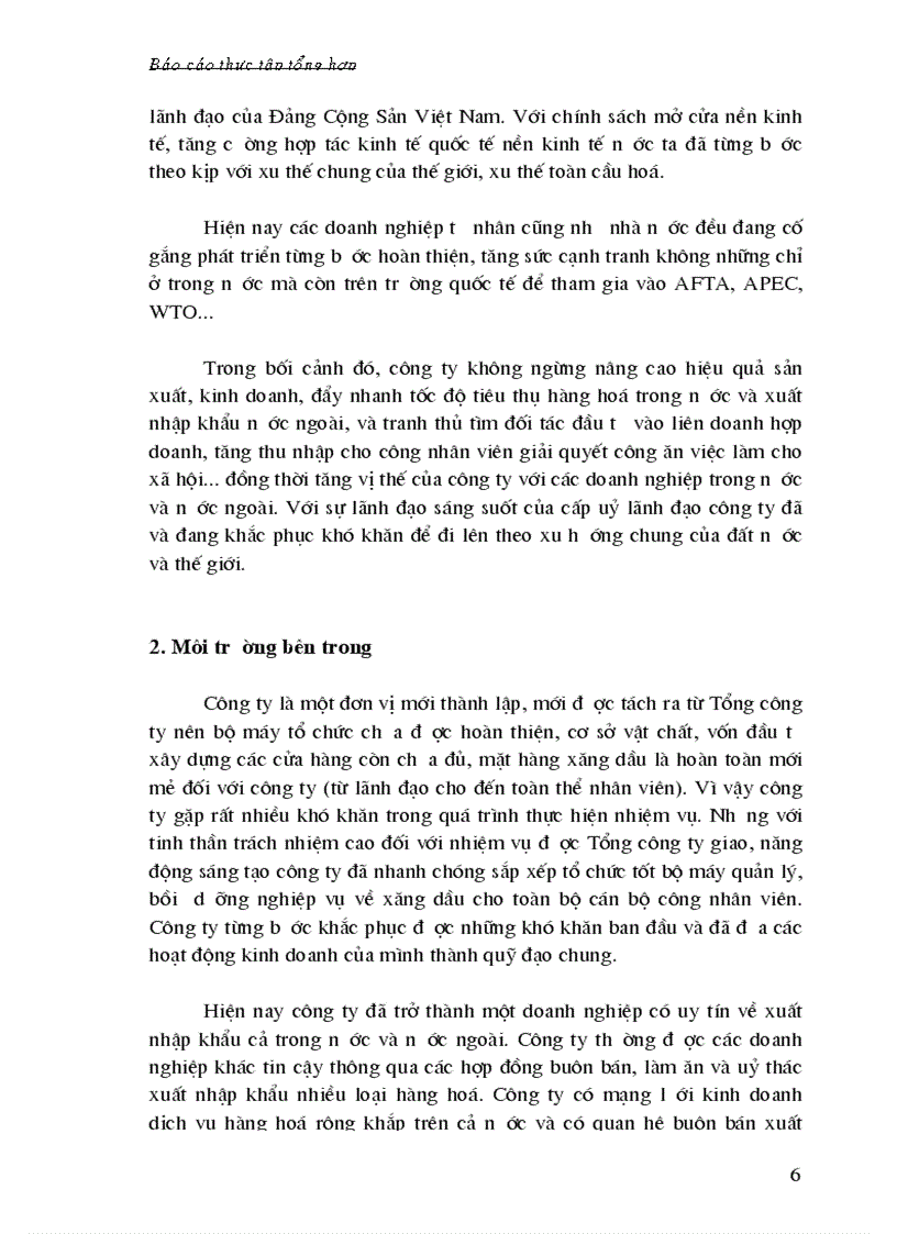 image for page Phân tích hoạt động kinh doanh của công ty Thiết bị phụ tùng và Xăng dầu