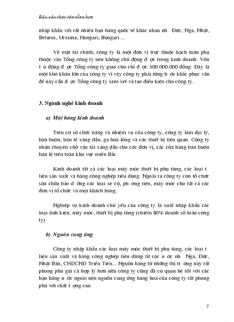 image for page Phân tích hoạt động kinh doanh của công ty Thiết bị phụ tùng và Xăng dầu