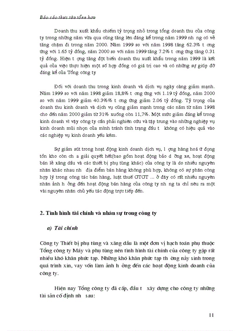 image for page Phân tích hoạt động kinh doanh của công ty Thiết bị phụ tùng và Xăng dầu