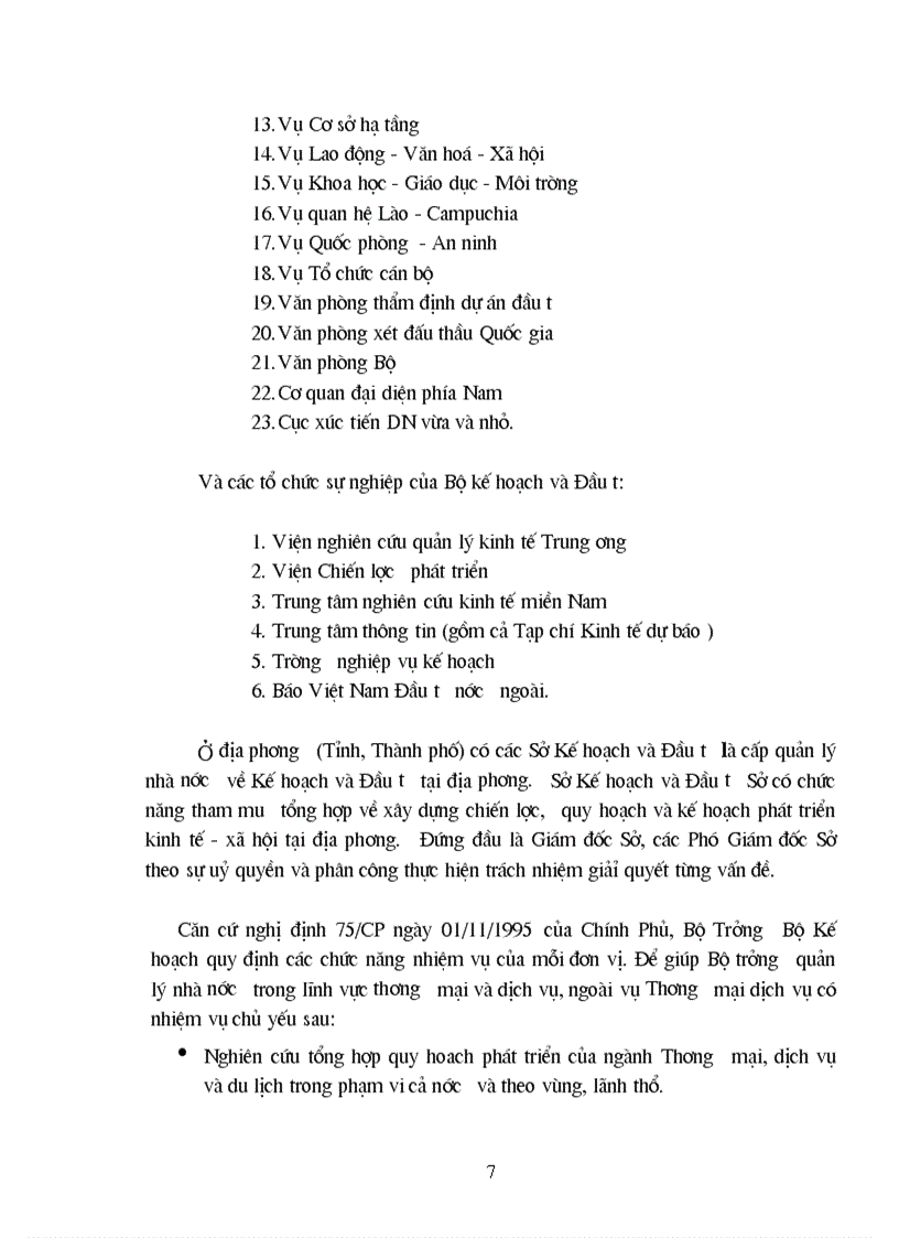 image for page Tình hình đặc điểm và các vấn đề về cơ cấu tổ chức bộ máy chức năng nhiệm vụ của Bộ Kế hoạch và Đầu tư