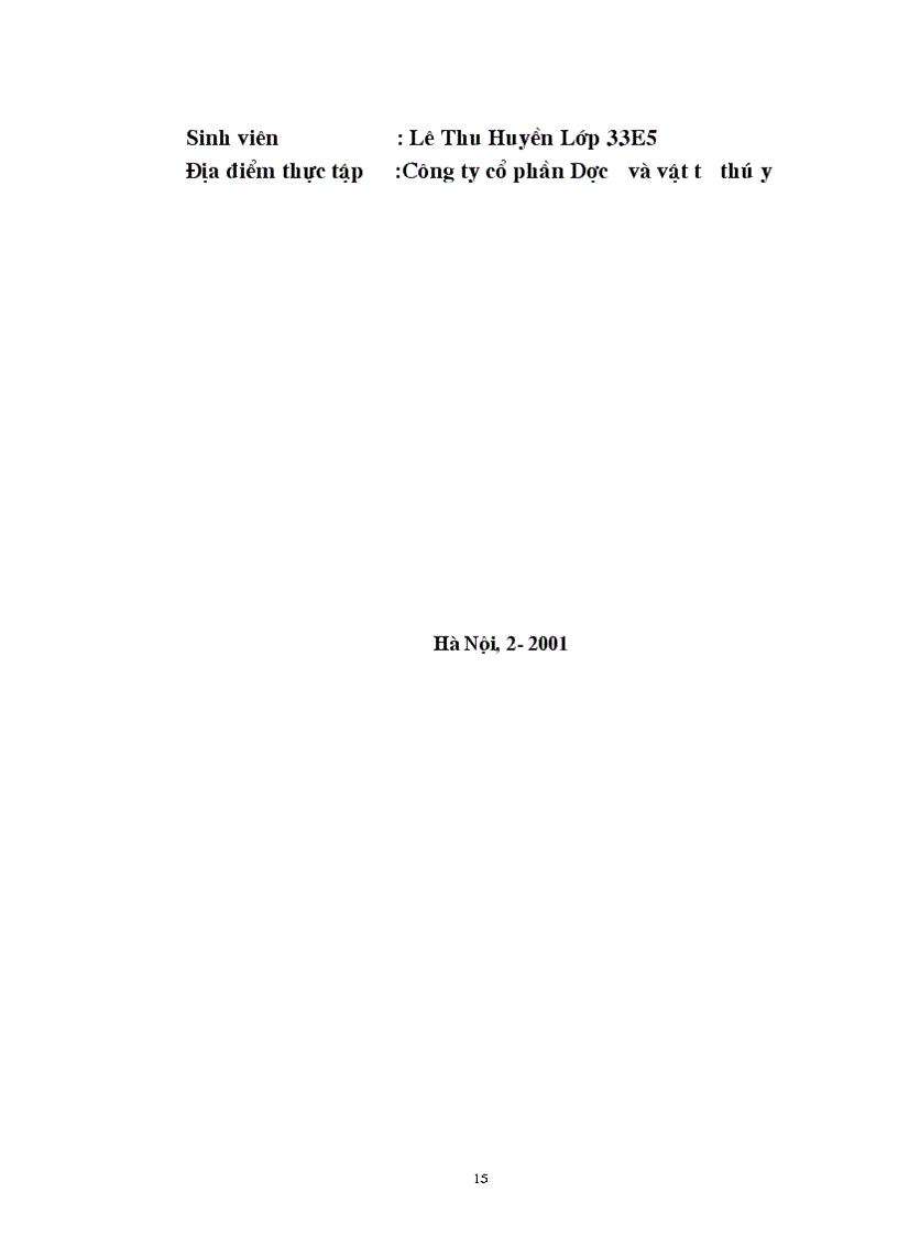 image for page Thực trạng kinh doanh của Công ty cổ phần Dược và vật tư thú y HANVET