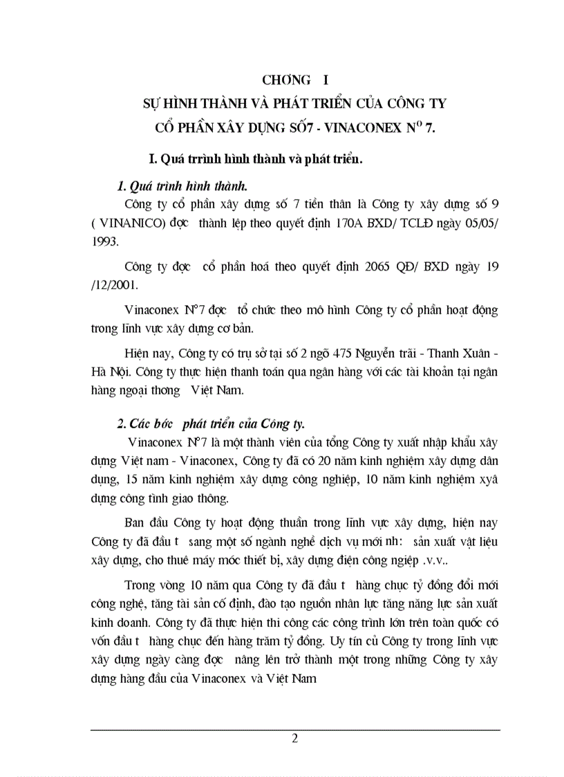 image for page Hoạt động đầu tư trong lĩnh vực xây dựng của Công ty cổ phần xây dựng số 7