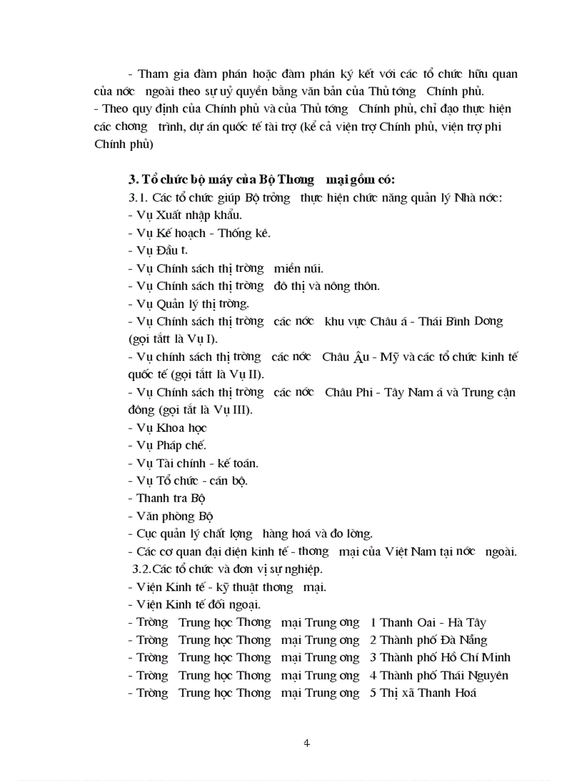 image for page Khái quát về cơ cấu tổ chức chức năng nhiệm vụ và phương hướng hoạt động của Bộ Thương mại và Vụ đầu tư