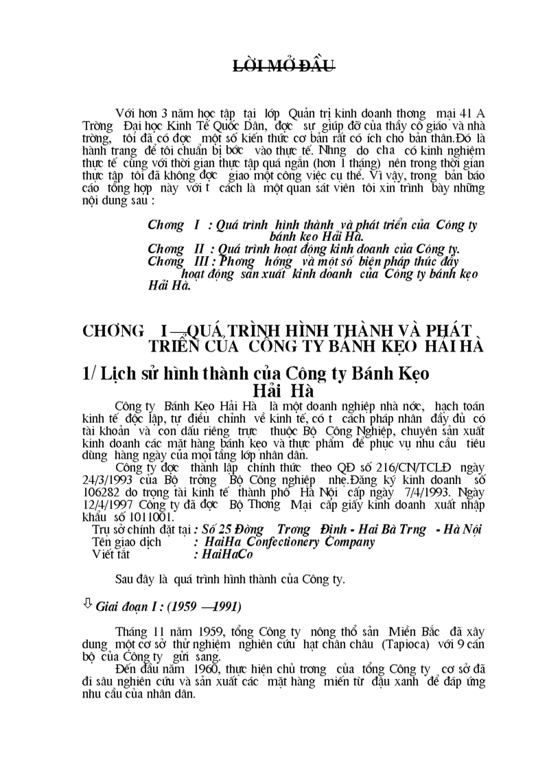 image for page Hoạt động sản xuất kinh doanh của Công ty bánh kẹo Hải Hà