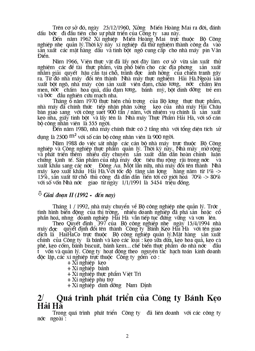 image for page Hoạt động sản xuất kinh doanh của Công ty bánh kẹo Hải Hà