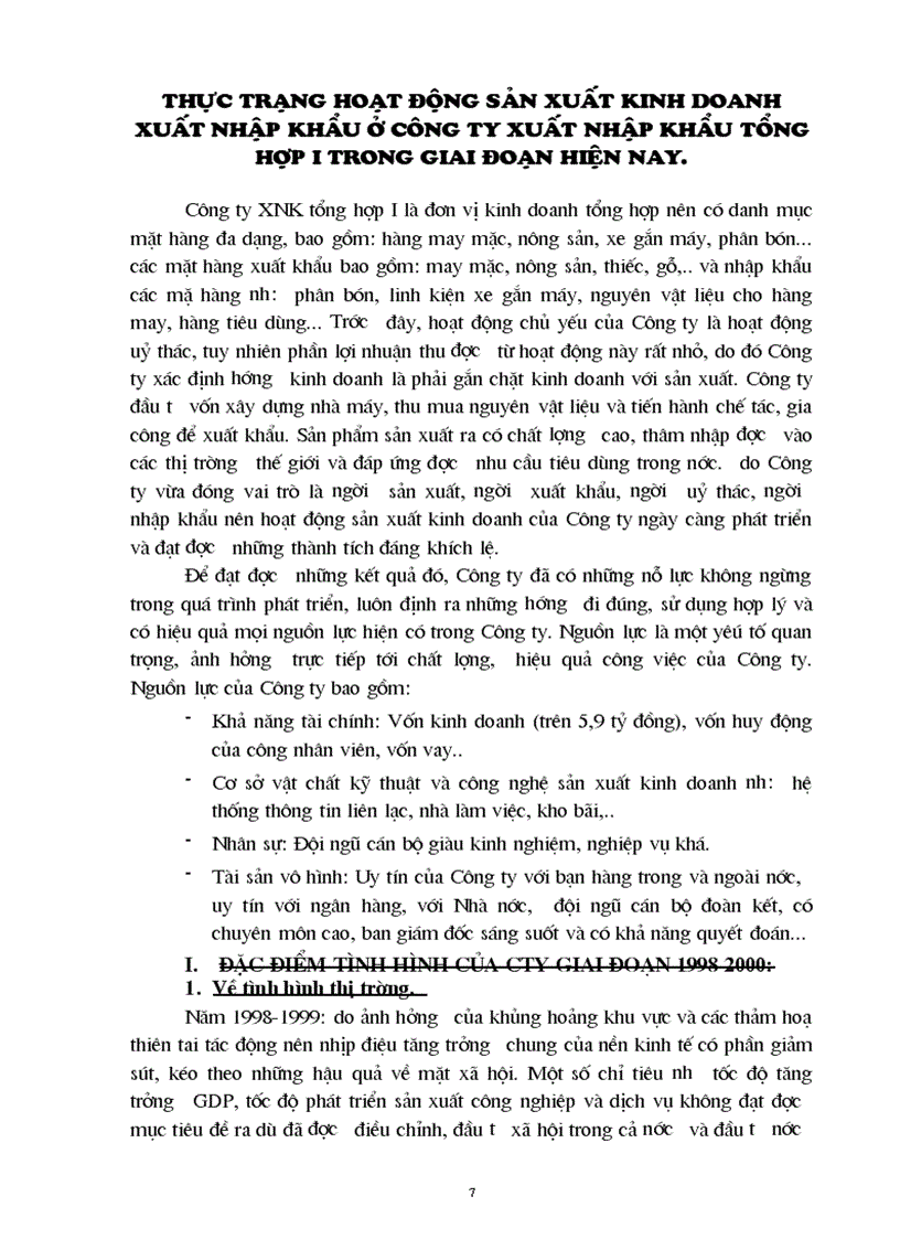 image for page Đánh giá tình hình hoạt động kinh doanh của Công ty GENERALEXIM I và những phương hướng biện pháp phát triển trong thời gian tới