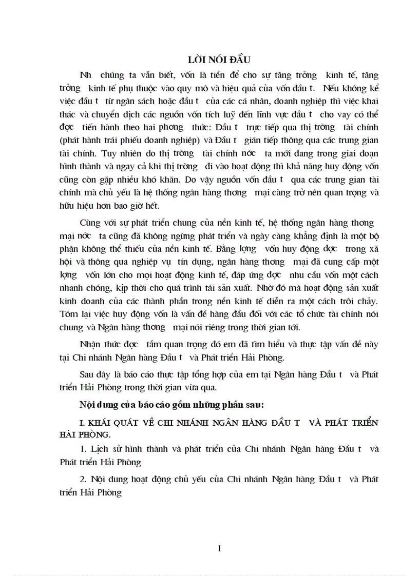 image for page Tình hình hoạt động kinh doanh của Chi nhánh Ngân hàng Đầu tư và Phát triển Hải Phòng