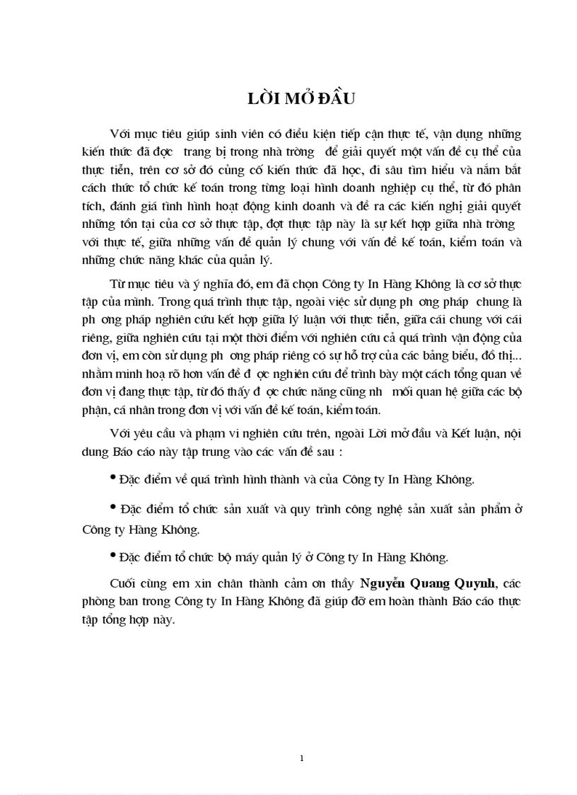 image for page Đặc điểm tổ chức sản xuất và quy trình công nghệ sản xuất sản phẩm ở Công ty Hàng Không