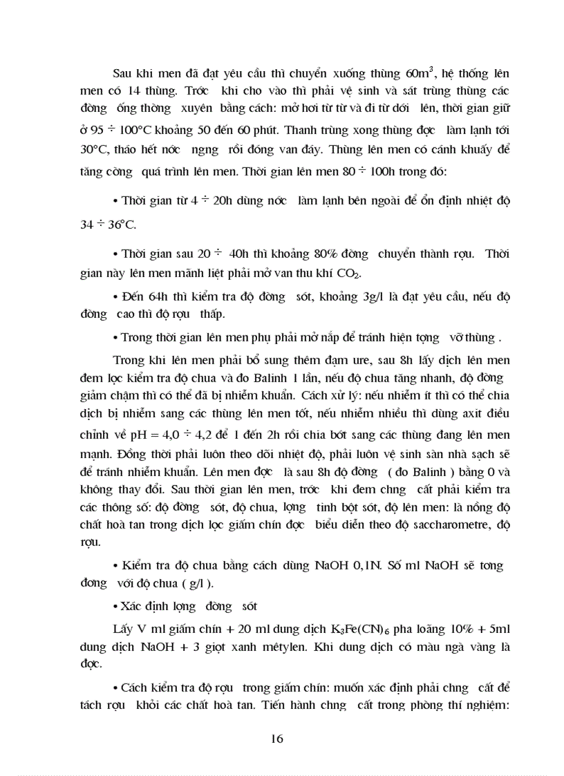 image for page Quy trình công nghệ sản xuất cồn tại công ty rượu Hà Nội