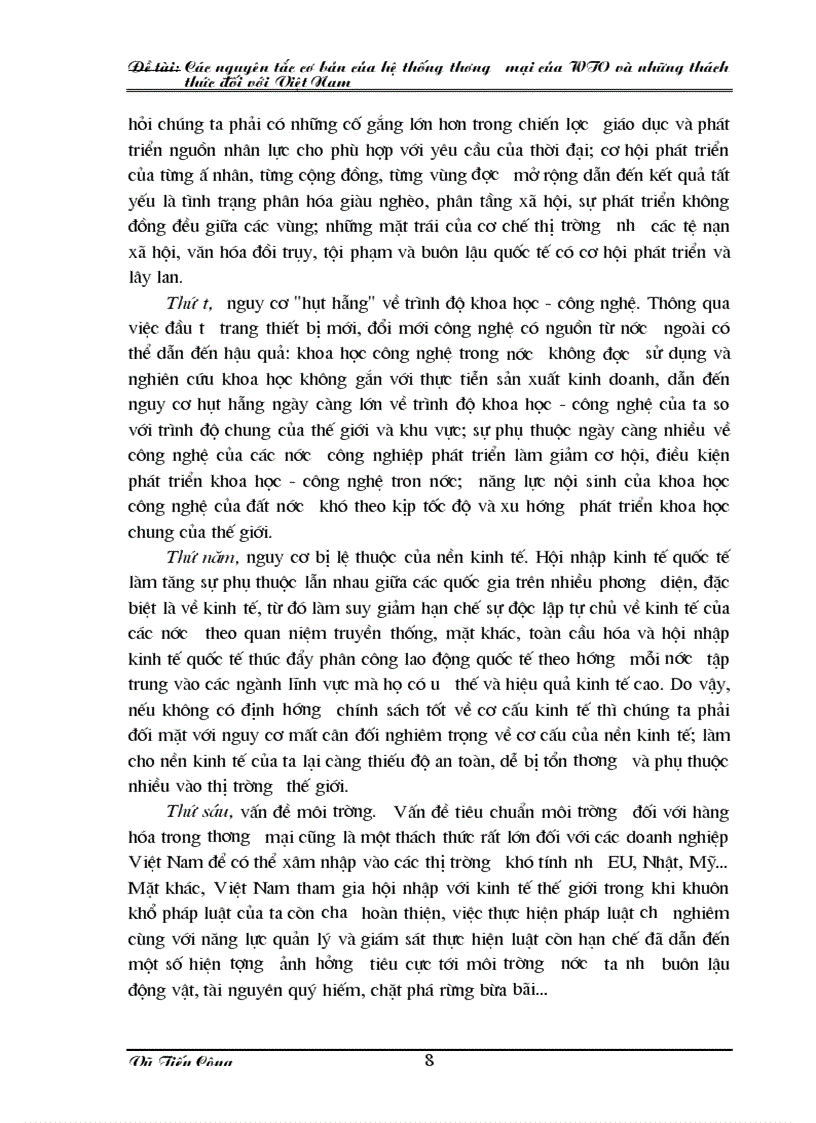 image for page Các nguyên tắc cơ bản của hệ thống thương mại của wto và những thách thức đối với việt nam