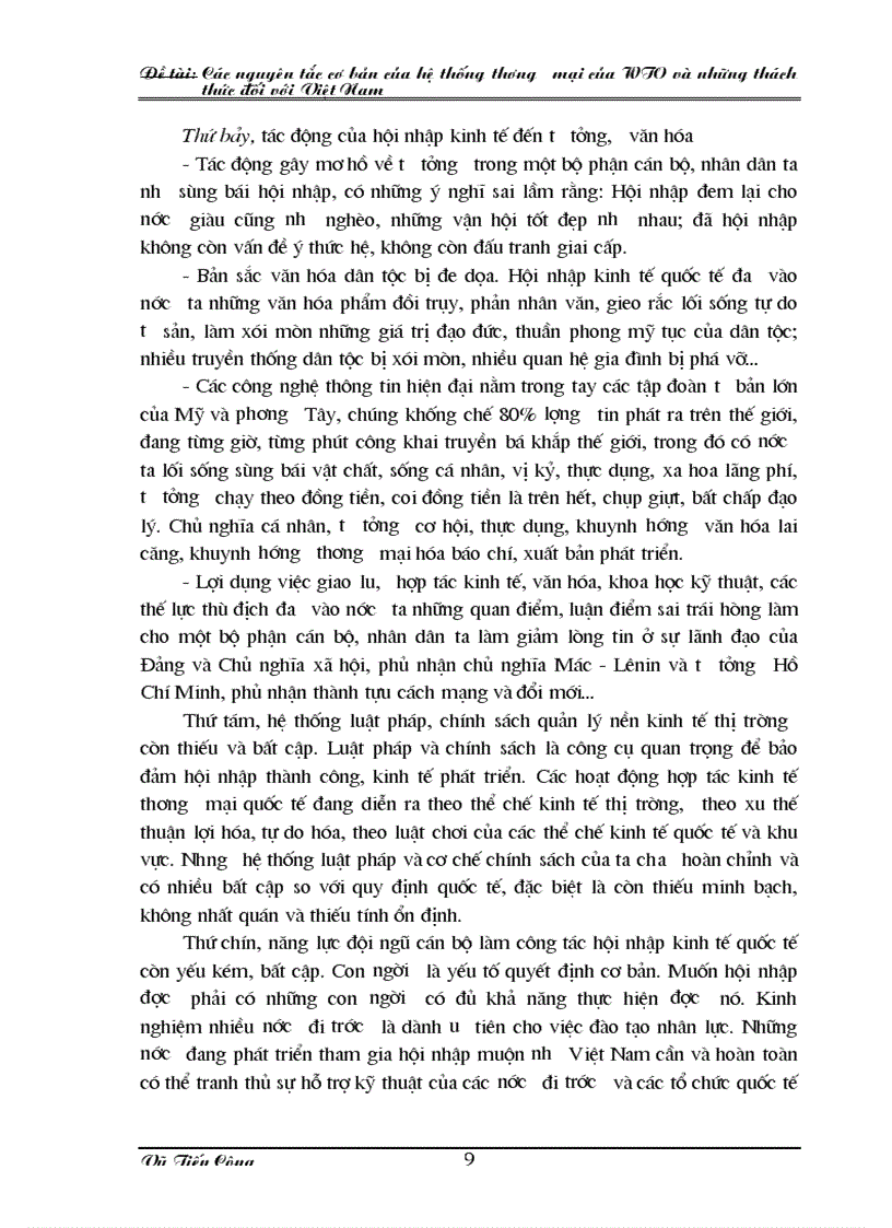 image for page Các nguyên tắc cơ bản của hệ thống thương mại của wto và những thách thức đối với việt nam
