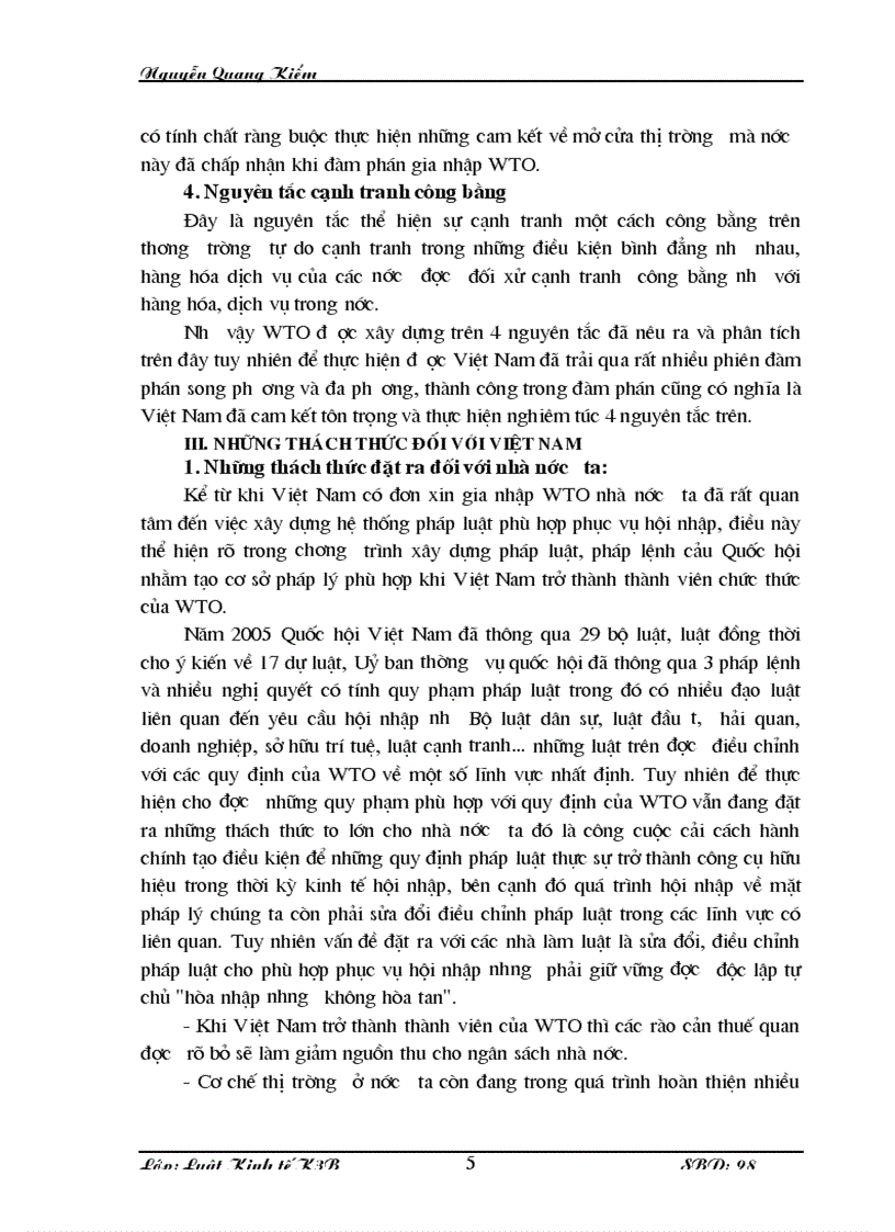 image for page Các nguyên tắc của hệ thống thương mại thế giới những thách thức đối với Việt Nam khi gia nhập wto