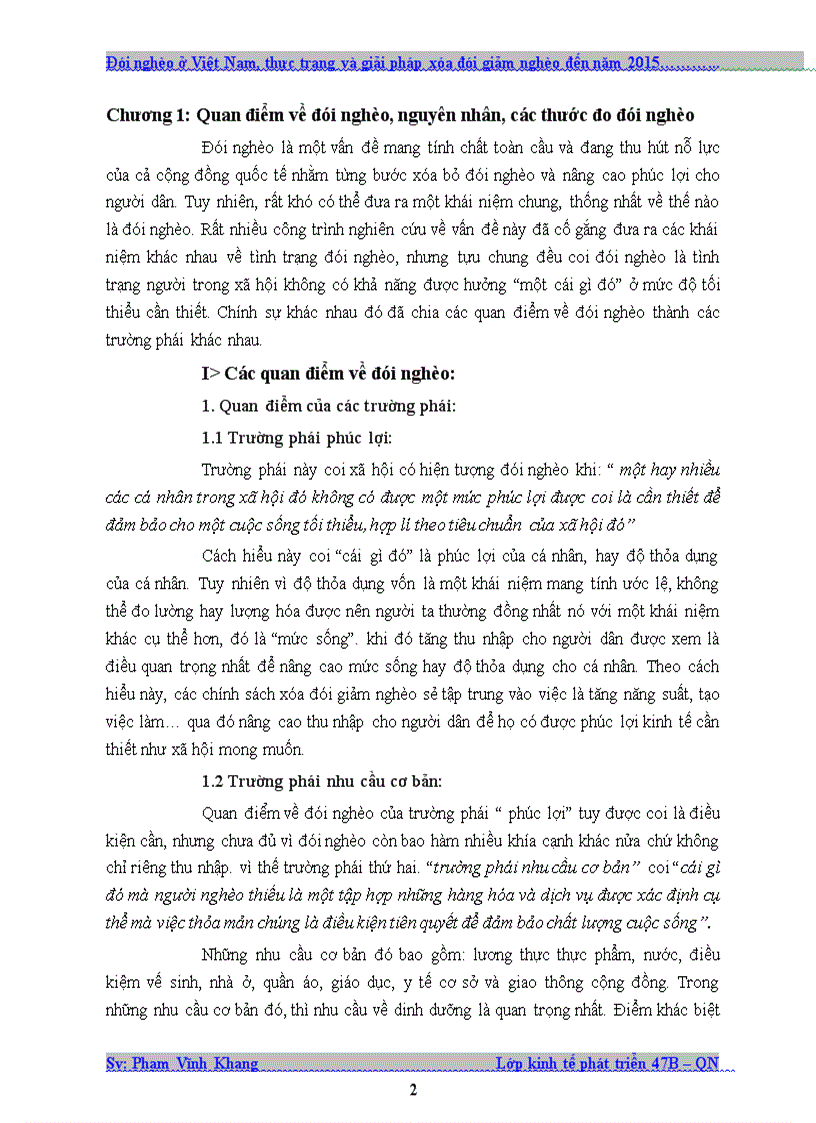 image for page Đói nghèo ở Việt Nam thực trạng và giải pháp xóa đói giảm nghèo đến năm 2015