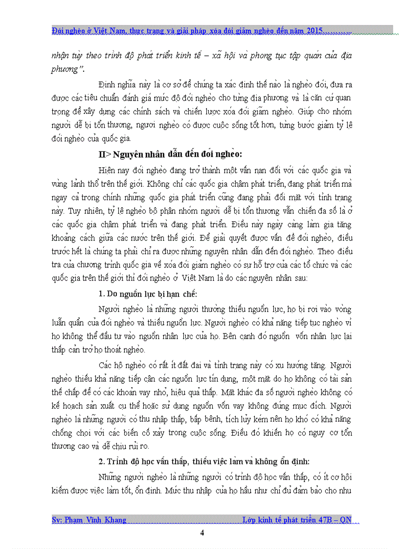 image for page Đói nghèo ở Việt Nam thực trạng và giải pháp xóa đói giảm nghèo đến năm 2015