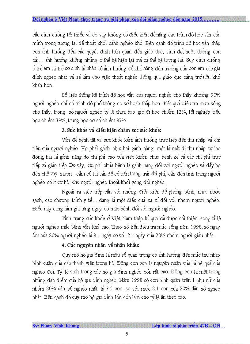 image for page Đói nghèo ở Việt Nam thực trạng và giải pháp xóa đói giảm nghèo đến năm 2015