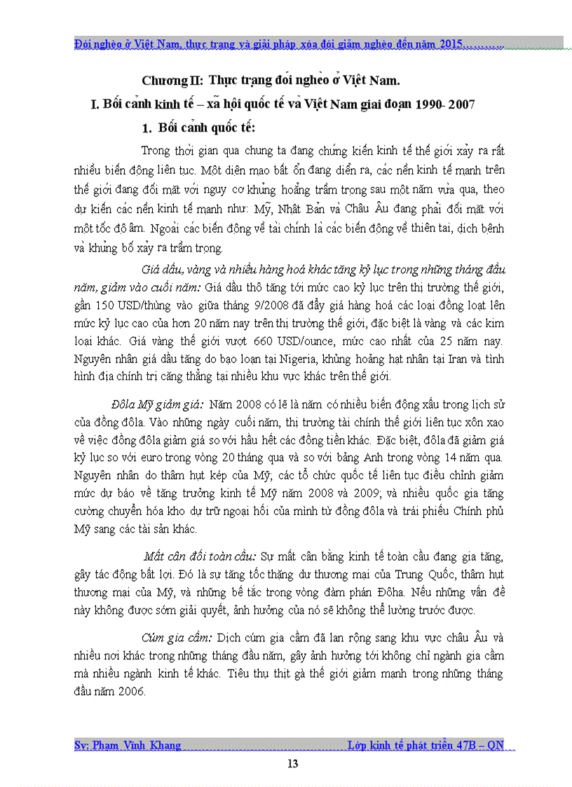 image for page Đói nghèo ở Việt Nam thực trạng và giải pháp xóa đói giảm nghèo đến năm 2015