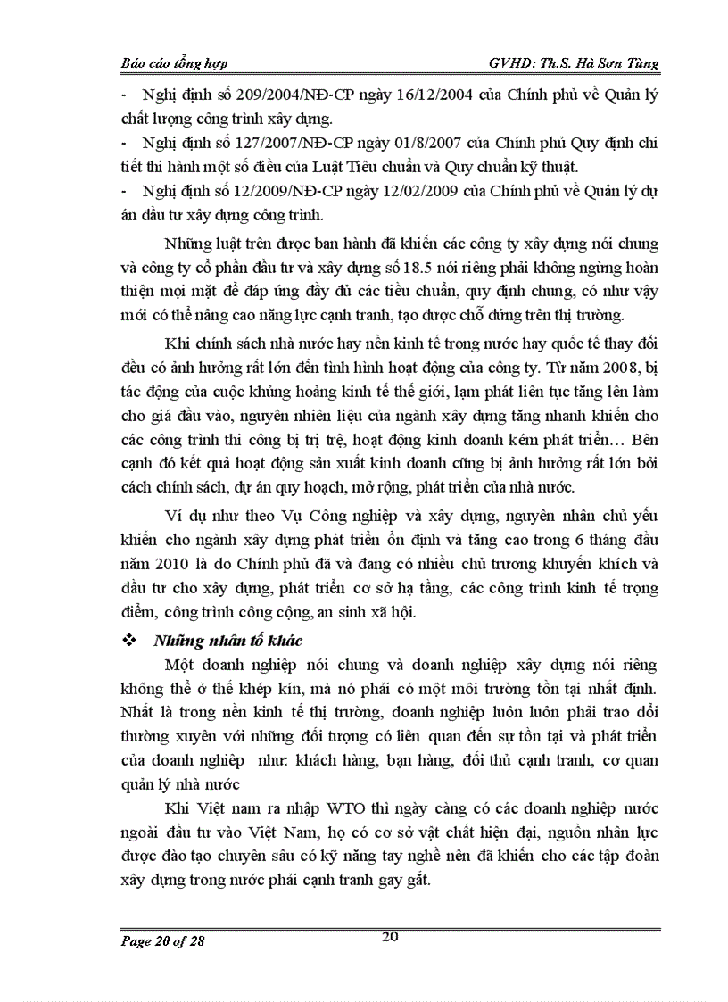 image for page Báo cáo tổng hợp tại Công ty cổ phần đầu tư và xây dựng số 18 5