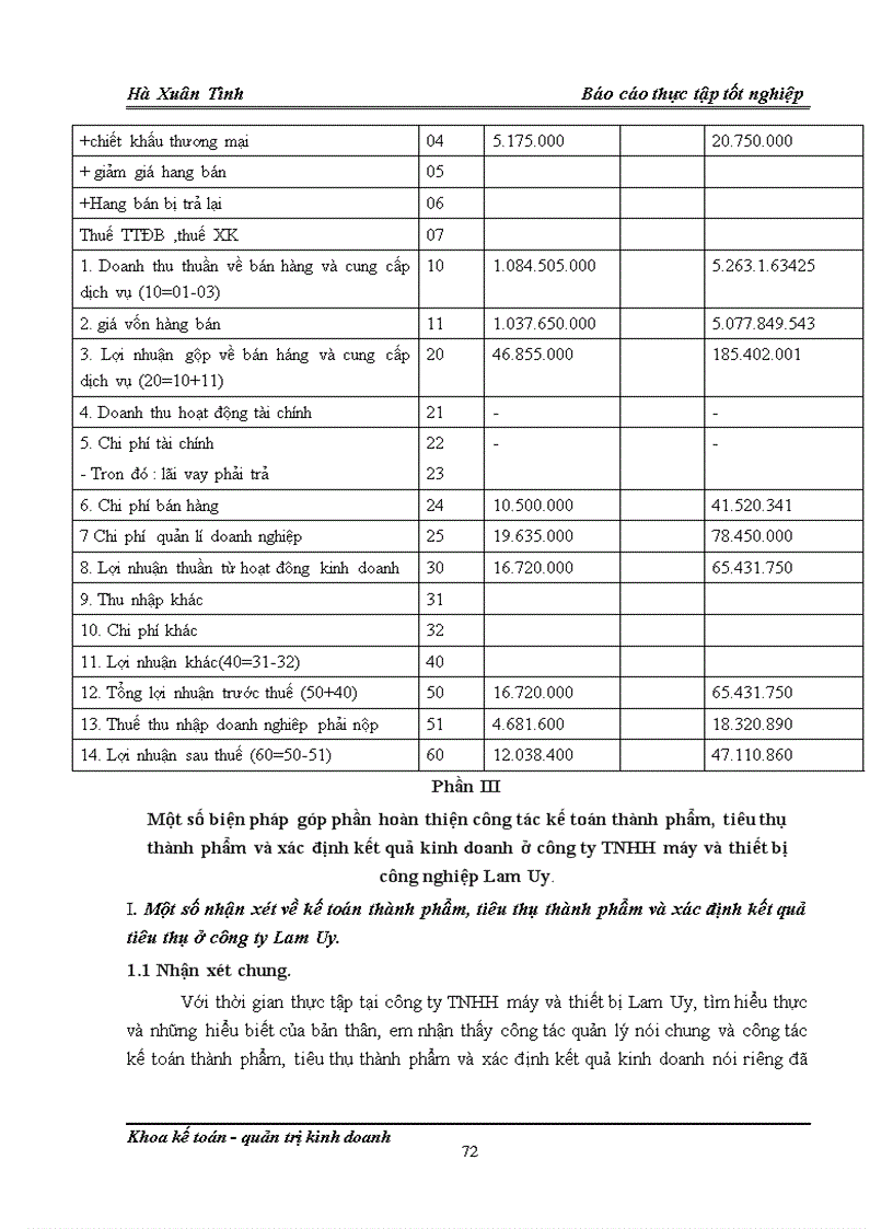 image for page Thực trạng về công tác kế toán thành phẩm tiêu thụ thành phẩm và xác định kết quả tiêu thụ ở công ty TNHH máy và thiết bị công nghiệp Lam Uy