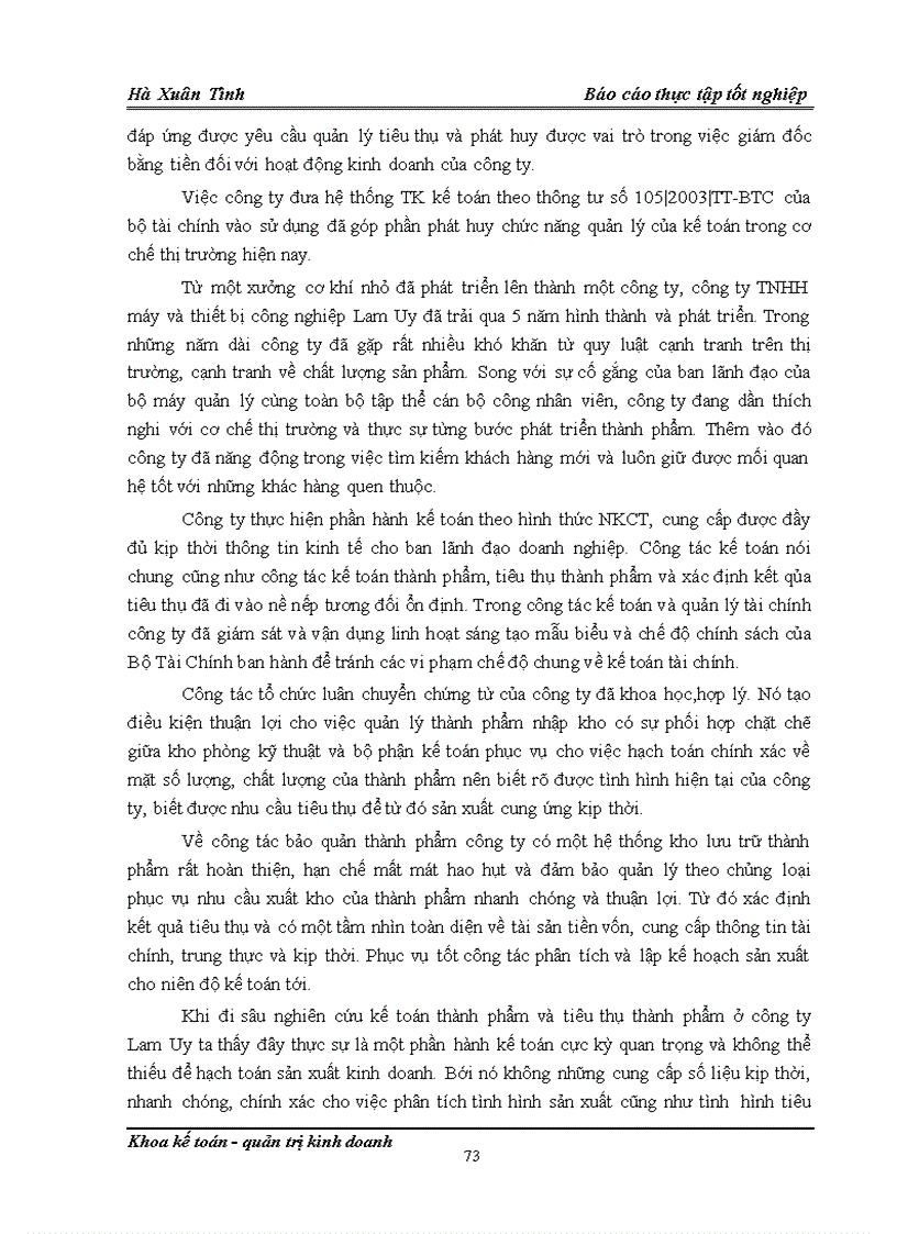 image for page Thực trạng về công tác kế toán thành phẩm tiêu thụ thành phẩm và xác định kết quả tiêu thụ ở công ty TNHH máy và thiết bị công nghiệp Lam Uy