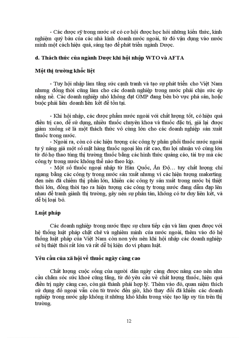 image for page Tập phân tích SWOT cho ngành Dược Việt Nam khi hội nhập AFTA và WTO