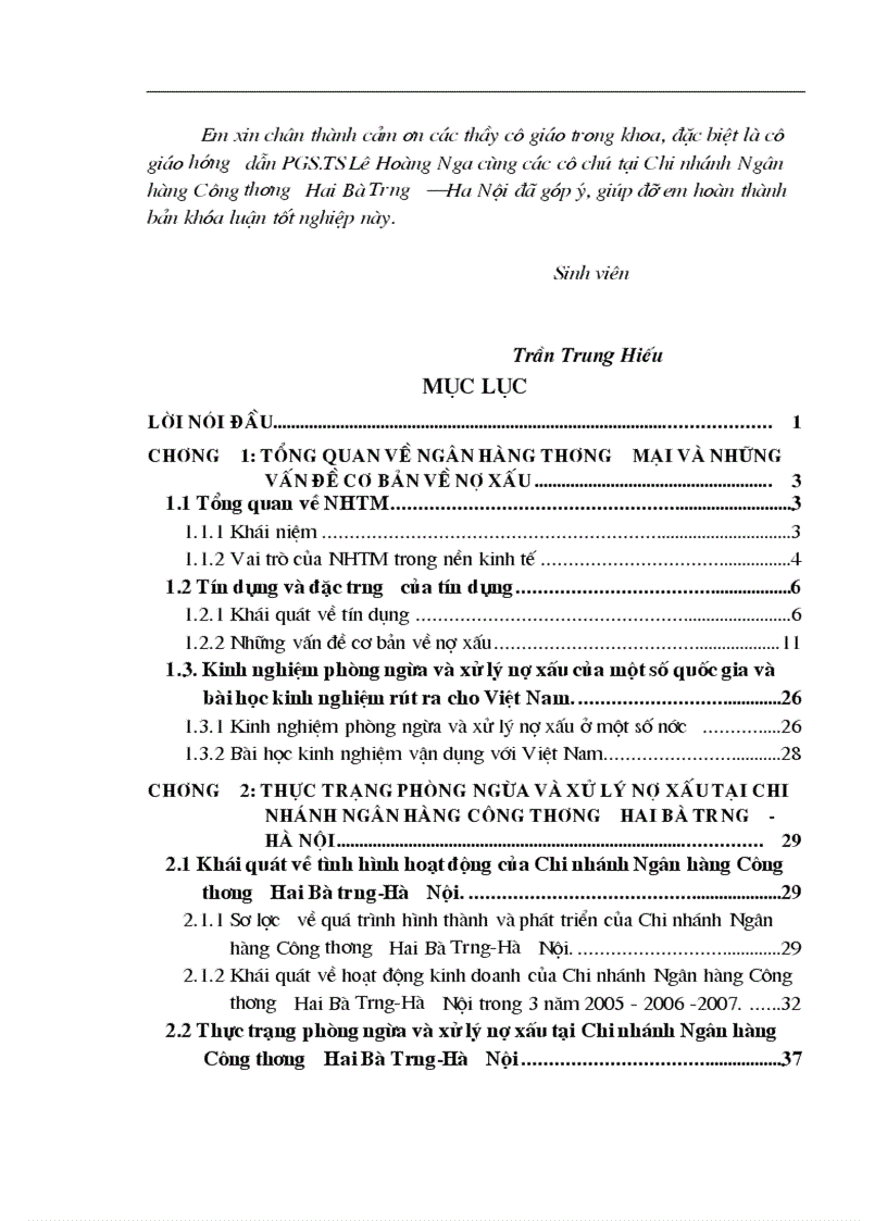 image for page Một số giải pháp và kiến nghị nhằm hoàn thiện công tác xử lý nợ xấu tại Chi nhánh Ngân hàng Công thương Hai Bà Trưng Hà Nội