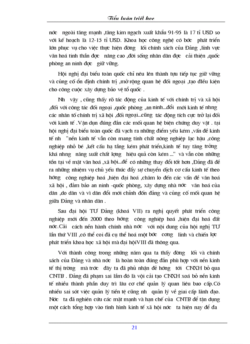 image for page Lý luận Triết học Mác Lê nin về mối quan hệ giữa vật chất và ý thức và sự vận dụng lý luận ấy trong xây dựng kinh tế ở Việt Nam hiện nay