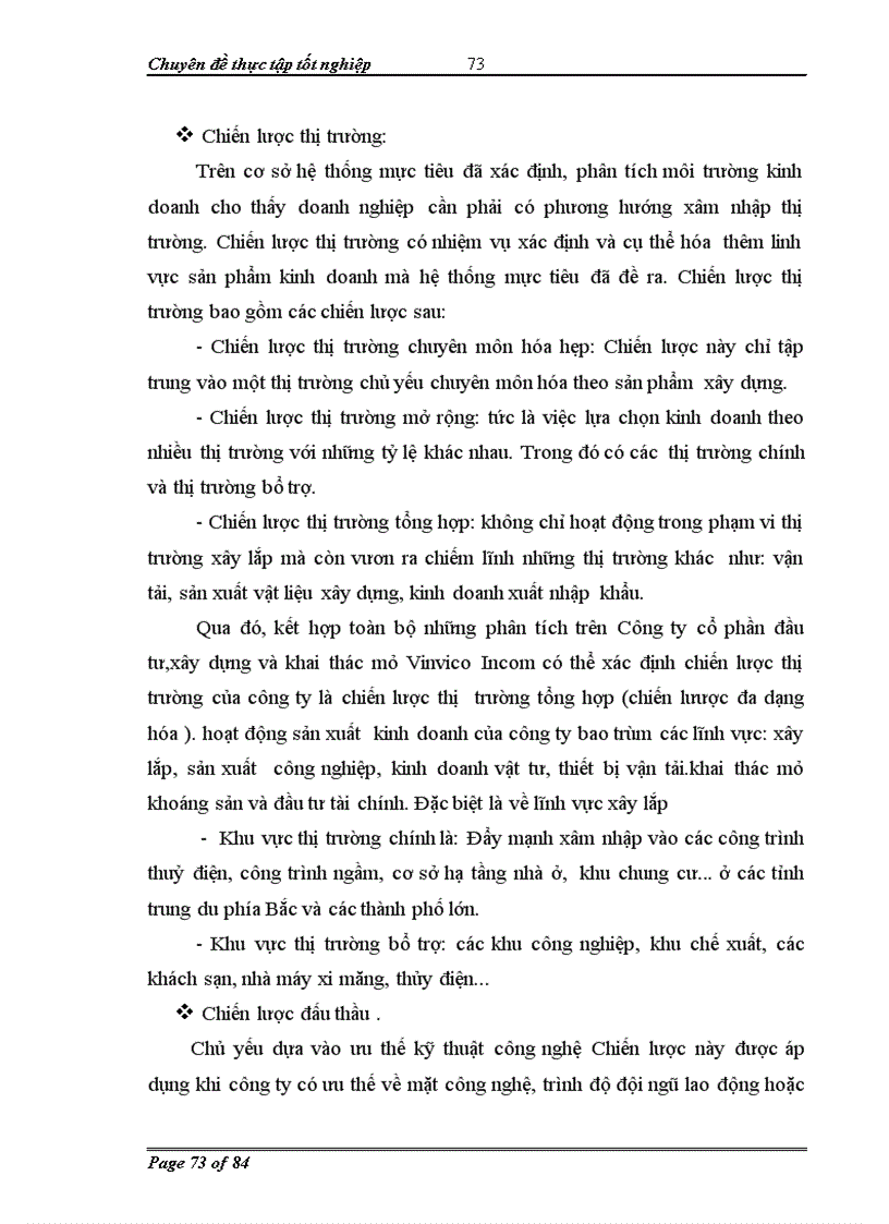 image for page Chiến lược sản xuất kinh doanh của Công ty Cổ phần đầu tư xây dựng và khai thác mỏ Vinavico Incom