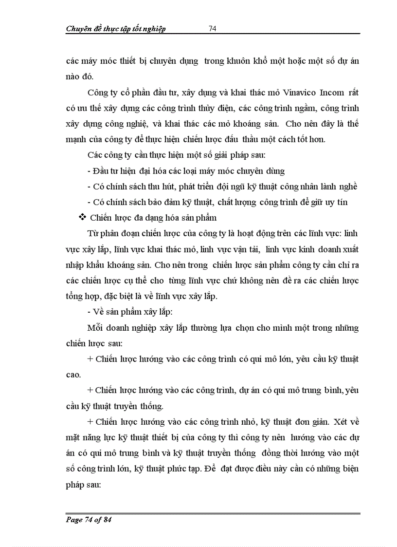 image for page Chiến lược sản xuất kinh doanh của Công ty Cổ phần đầu tư xây dựng và khai thác mỏ Vinavico Incom