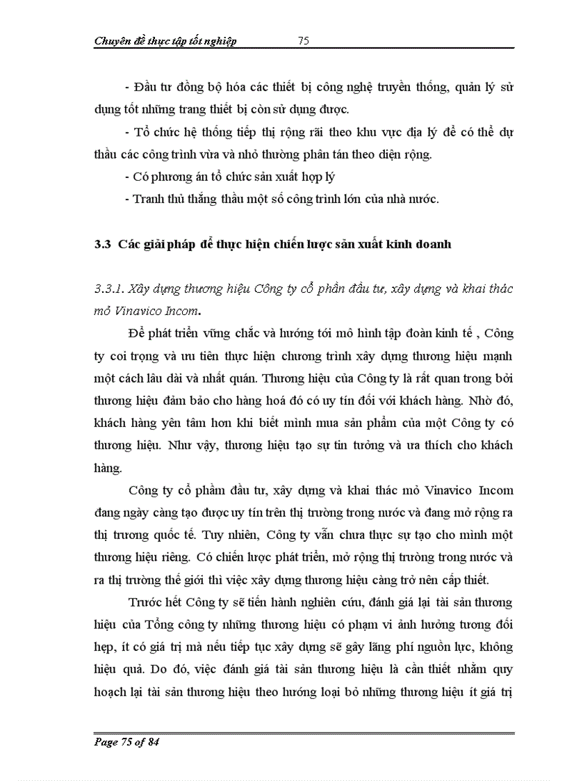 image for page Chiến lược sản xuất kinh doanh của Công ty Cổ phần đầu tư xây dựng và khai thác mỏ Vinavico Incom