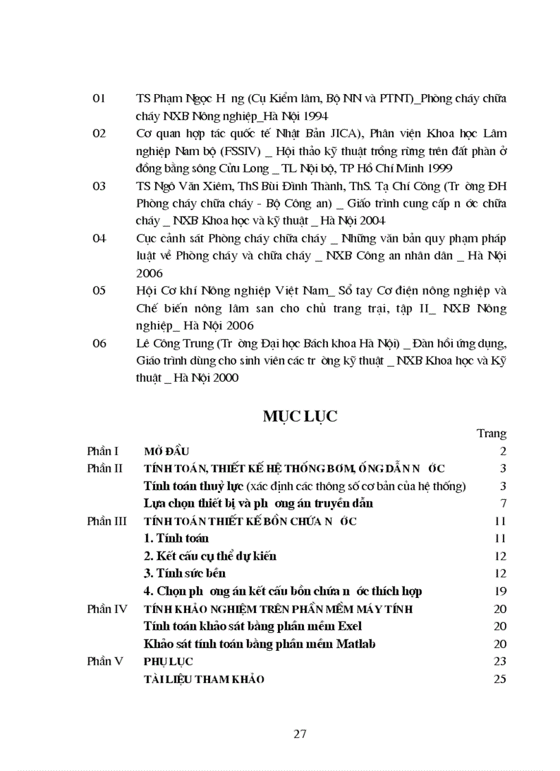 image for page Thiết kế bồn chứa nước trung gian của hệ thống chữa cháy rừng Tràm