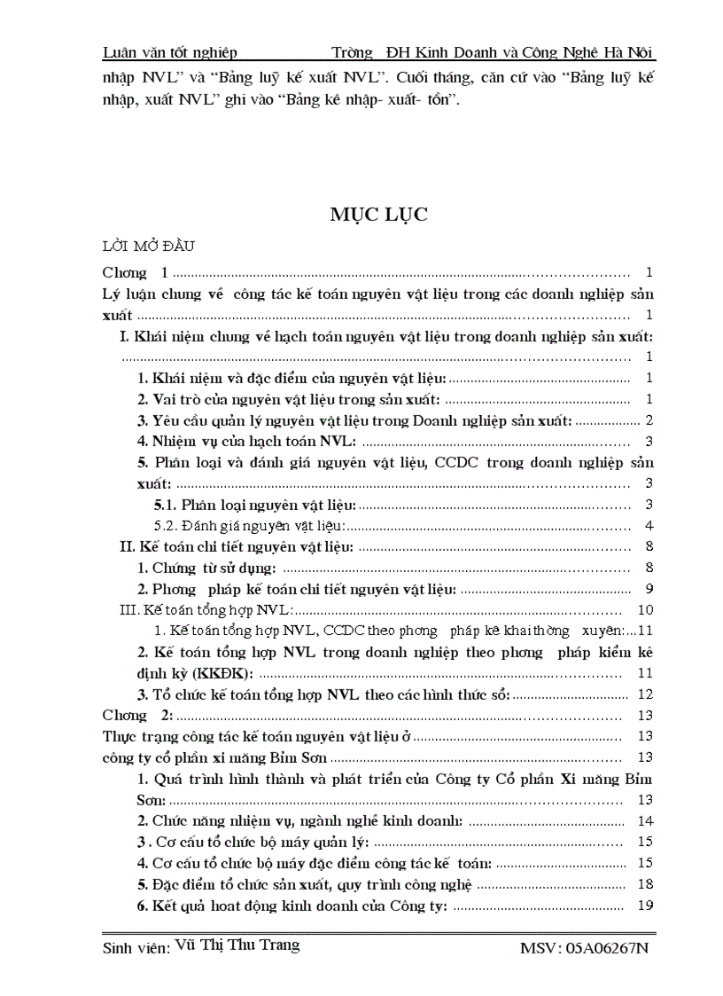 image for page Công tác kế toán nguyên vật liệu ở công ty cổ phần xi măng Bỉm Sơn