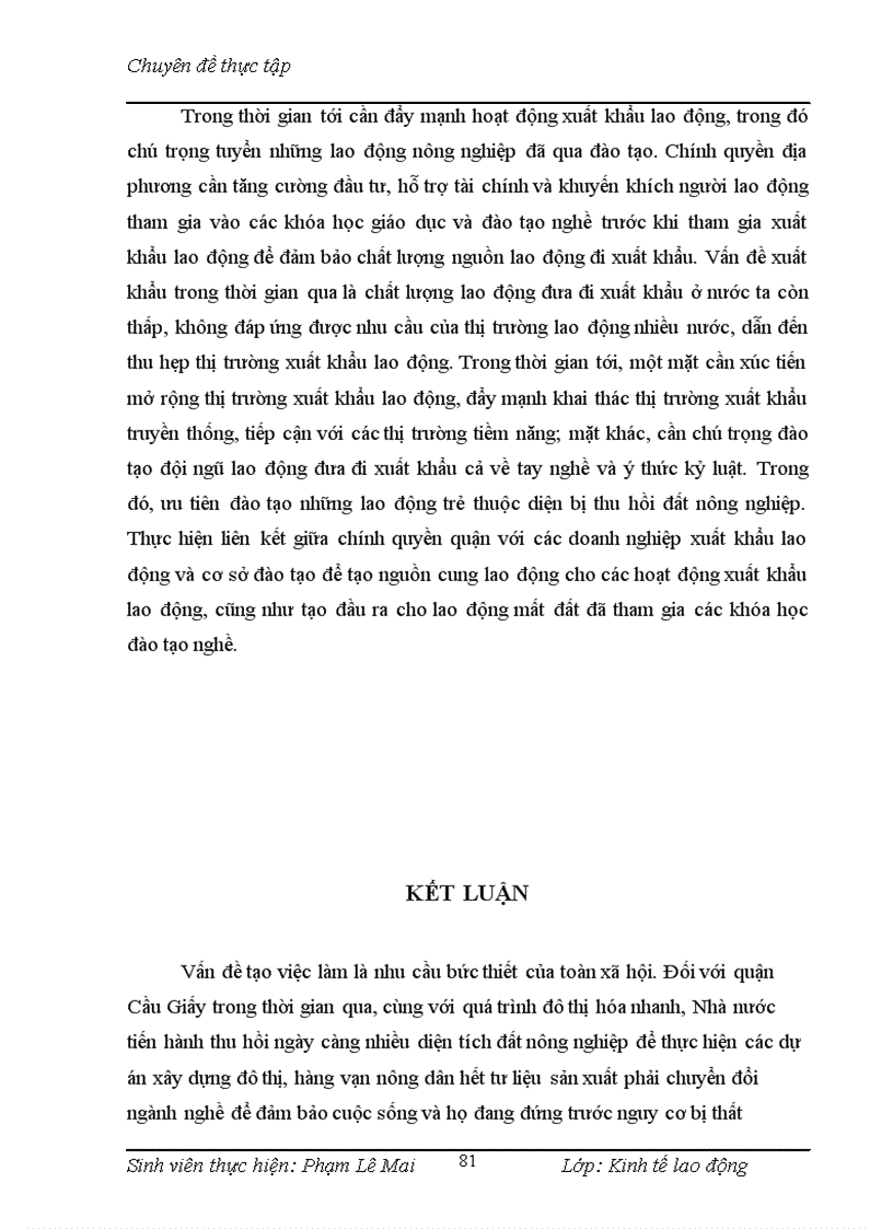 image for page Việc làm cho lao động thuộc diện bị thu hồi đất nông nghiệp trong quá trình đô thị hóa ở quận Cầu Giấy