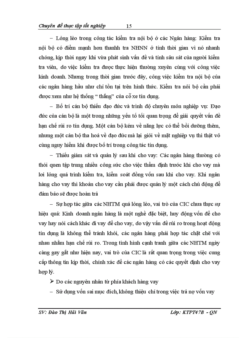 image for page Nâng cao chất lượng quản trị rủi ro tín dụng tại Ngân hàng thương mại cổ phần VIBank