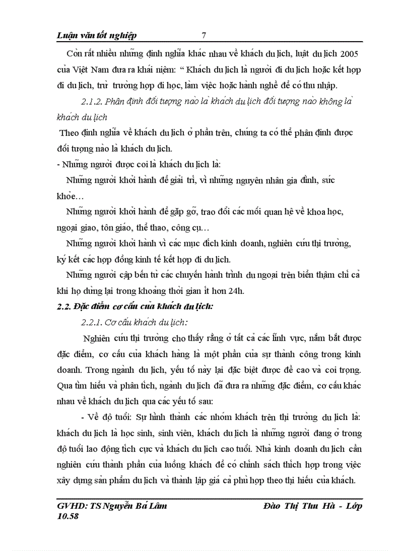 image for page Thực trạng và một số giải pháp thu hút khách du lịch của khách sạn Sông Lô